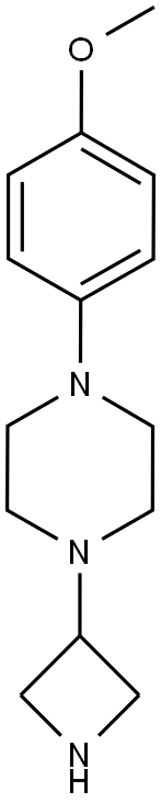 PIPERAZINE, 1-(3-AZETIDINYL)-4-(4-METHOXYPHENYL)- 结构式