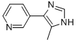 Pyridine,  3-(5-methyl-1H-imidazol-4-yl)-  (9CI) 结构式