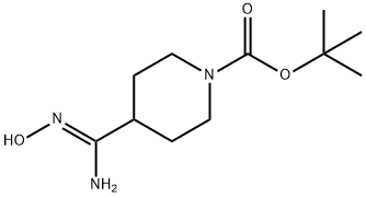 1-PIPERIDINECARBOXYLIC ACID, 4-[(Z)-AMINO(HYDROXYIMINO)METHYL]-, 1,1-DIMETHYLETHYL ESTER 结构式
