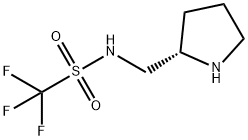 N-[(2S)-2-吡咯烷甲基]-三氟甲磺酰胺 结构式