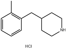 4-(2-甲基苄基)哌啶盐酸盐 结构式