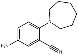 5-氨基-2-(1-高哌啶基)苯甲腈 结构式