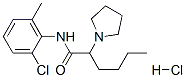 N-(2-chloro-6-methyl-phenyl)-2-pyrrolidin-1-yl-hexanamide hydrochlorid e 结构式
