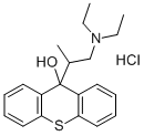 9H-Thioxanthen-9-ol, 9-(2-(diethylamino)-1-methylethyl)-, hydrochlorid e 结构式
