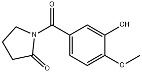 1-(3-Hydroxy-4-methoxybenzoyl)-2-pyrrolidinone 结构式