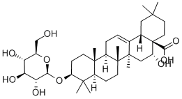 刺囊酸-3-O-葡糖苷 结构式