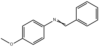 N-亚苄基-4-甲氧基苯胺 结构式