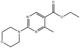 ETHYL 4-METHYL-2-MORPHOLINOPYRIMIDINE-5-CARBOXYLATE 结构式