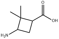 3-氨基-2,2-二甲基环丁基甲酸 结构式