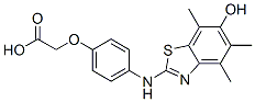 Acetic  acid,  [4-[(6-hydroxy-4,5,7-trimethyl-2-benzothiazolyl)amino]phenoxy]-  (9CI) 结构式