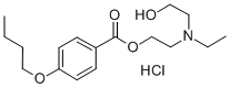 beta-(N-Ethyl-N-beta-hydroxyethylamino)ethyl 4-n-butoxybenzoate hydroc hloride 结构式