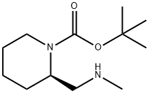 (2R)-2-[(甲基氨基)甲基]-1-哌啶甲酸叔丁酯 结构式