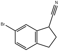 6-溴-2,3-二氢-1H-茚-1-甲腈 结构式