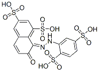 (8E)-8-[(2,5-disulfophenyl)hydrazinylidene]-7-oxo-naphthalene-1,3-disu lfonic acid 结构式