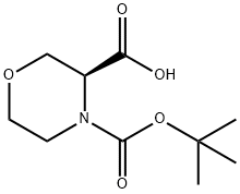 (3S)-3,4-吗啉二羧酸 4-叔丁酯 结构式