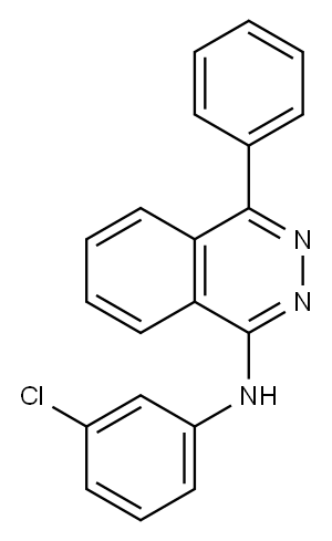 1-(3-氯苯胺基)-4-苯基酞嗪 结构式