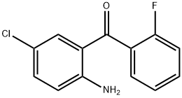2-氨基-5-氯-2'-氟二苯甲酮 结构式