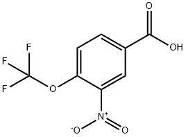 3-硝基-4-三氟甲氧基苯甲酸 结构式