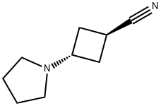 反式-3-(1-吡咯烷基)环丁腈 结构式