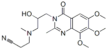 Propanenitrile,  3-[[2-hydroxy-3-(6,7,8-trimethoxy-2-methyl-4-oxo-3(4H)-quinazolinyl)propyl]methylamino]- 结构式