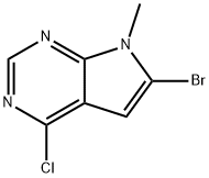 6-溴-4-氯-7-甲基-7H-吡咯并[2,3-D]嘧啶 结构式