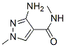 1H-Pyrazole-4-carboxamide,  3-amino-N,1-dimethyl- 结构式