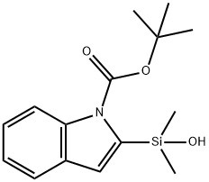 1-BOC-2-吲哚基二甲基硅醇 结构式