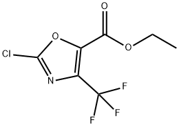 ETHYL-2-CHLORO-4-(TRIFLUOROMETHYL)OXAZOLE-5-CARBOXYLATE 结构式