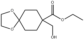 8-(羟甲基)-1,4-二氧杂螺[4.5]癸烷-8-羧酸乙酯 结构式