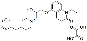 5-[3-(4-benzyl-1-piperidyl)-2-hydroxy-propoxy]-1-ethyl-3,4-dihydroquin olin-2-one, oxalic acid 结构式