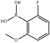 2-氟-6-甲氧基苯硼酸 结构式