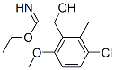 Benzeneethanimidic  acid,  3-chloro--alpha--hydroxy-6-methoxy-2-methyl-,  ethyl  ester  (9CI) 结构式