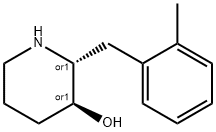 3-Piperidinol,2-[(2-methylphenyl)methyl]-,trans-(9CI) 结构式