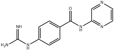 Benzamide, 4-[(aminoiminomethyl)amino]-N-pyrazinyl- (9CI) 结构式
