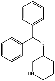 3-(二苯基甲氧基)哌啶 结构式