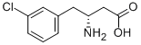(R)-3-氨基-4-(3-氯苯基)丁酸 结构式