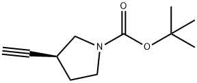 (3S)-3-乙炔-1-吡咯烷羧酸-1,1-二甲基乙酯 结构式