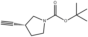 (3R)-3-乙炔-1-吡咯烷羧酸-1,1-二甲基乙酯 结构式