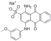 sodium 1-amino-9,10-dihydro-4-[(3-methoxyphenyl)amino]-9,10-dioxoanthracene-2-sulphonate 结构式