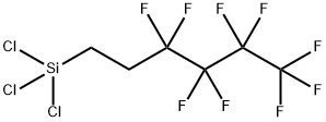 1H,1H,2H,2H-全氟己基三氯硅烷 结构式