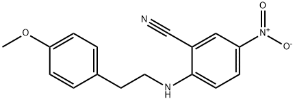 2-((4-甲氧基苯乙基)氨基)-5-硝基苯甲腈 结构式