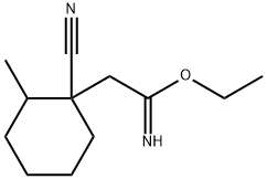 Cyclohexaneethanimidic acid, 1-cyano-2-methyl-, ethyl ester (9CI) 结构式