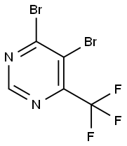 4,5-二溴-6-三氟甲基嘧啶 结构式