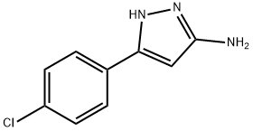 3-(4-氯苯基)-1H-吡唑-5-胺 结构式