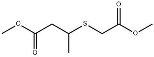 3-[(2-甲氧基-2-氧乙基)硫烷基]丁酸甲酯 结构式