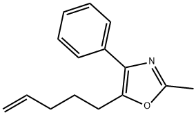 Oxazole, 2-methyl-5-(4-pentenyl)-4-phenyl- (9CI) 结构式