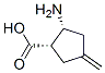 Cyclopentanecarboxylic acid, 2-amino-4-methylene-, (1S,2R)- (9CI) 结构式