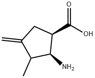 Cyclopentanecarboxylic acid, 2-amino-3-methyl-4-methylene-, (1R,2S)- (9CI) 结构式