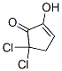 2-Cyclopenten-1-one,  5,5-dichloro-2-hydroxy- 结构式