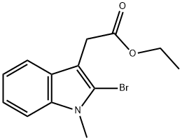 2-(2-溴-1-甲基-1H-吲哚-3-基)乙酸乙酯 结构式